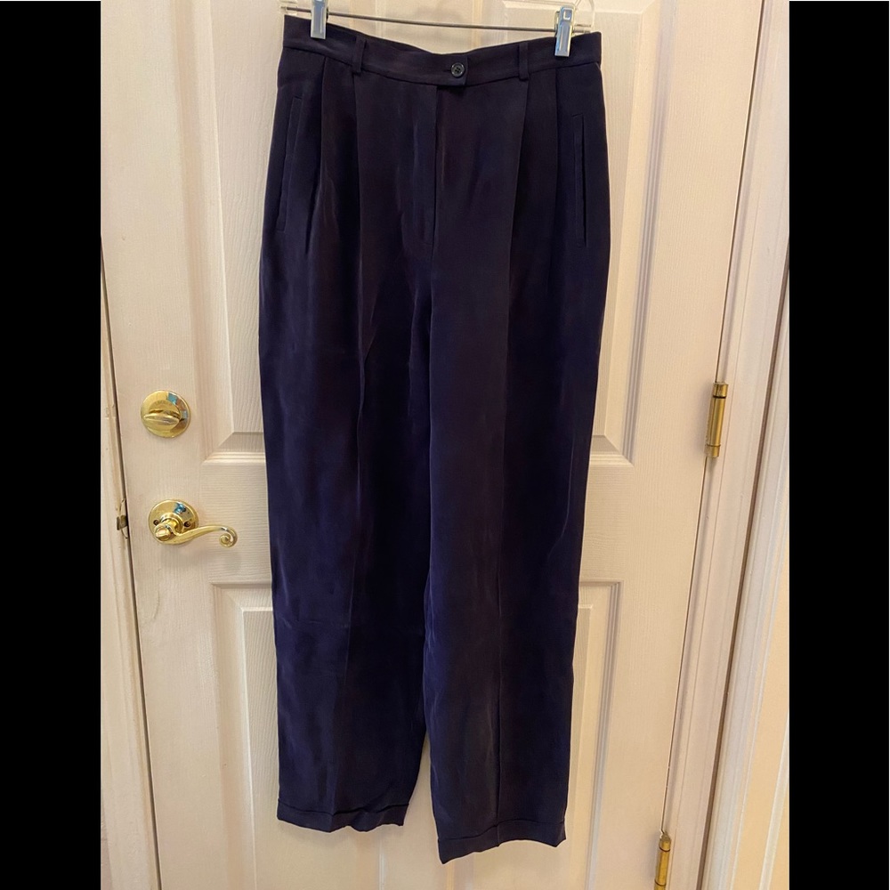 Evan Picone dress navy silk pants size 10